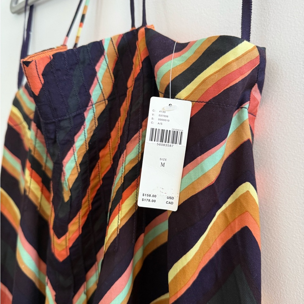 Anthropologie Orange and Black Strapless Sundress - Picture 2 of 5
